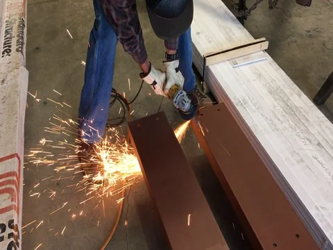 Grinding Steel Stock Footage 71516686
