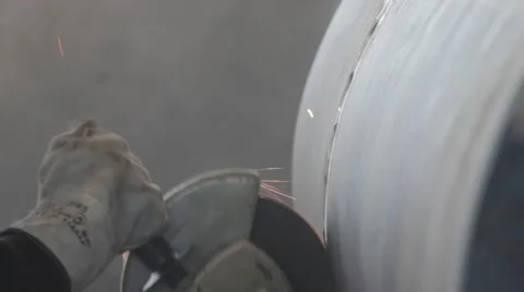 Grinding of welded joints Stock Footage 68416525