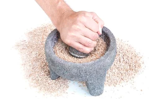 Grinding wheat Stock Photos