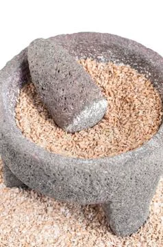 Grinding wheat Fotos Stock