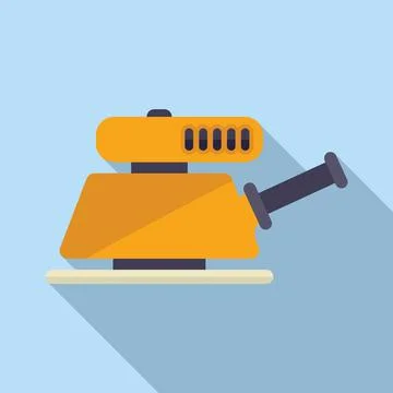 Grinding wheel machine icon flat vector. Grinder tool Stock Illustration