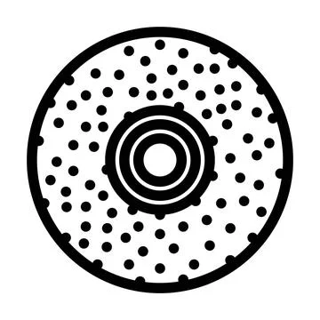 Grinding wheel manufacturing engineer line icon vector illustration Stock Illustration