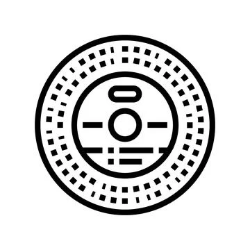 Grinding wheel manufacturing engineer line icon vector illustration Stock Illustration