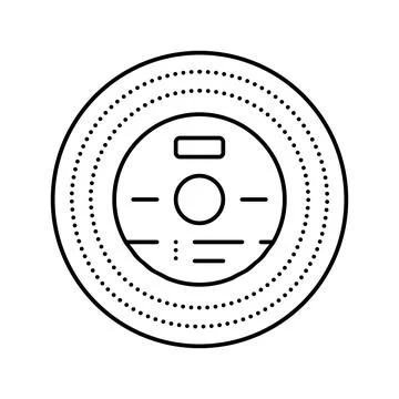 Grinding wheel manufacturing engineer line icon vector illustration Illustrazione stock