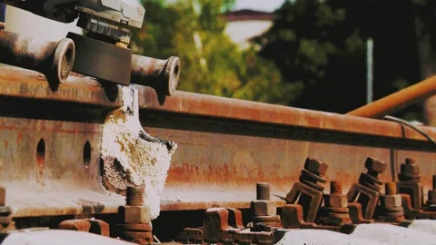 Grinding wheel method railway of train Stock Footage 165840817