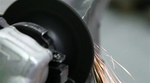 Grinding wheel sparks Stock Footage 55493249
