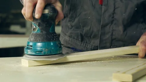 Grinding wood master Stock Footage 103254367