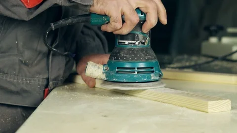 Grinding wood master Stock Footage 104540885