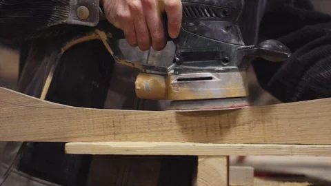 Grinding wood master Stock Footage 105346324