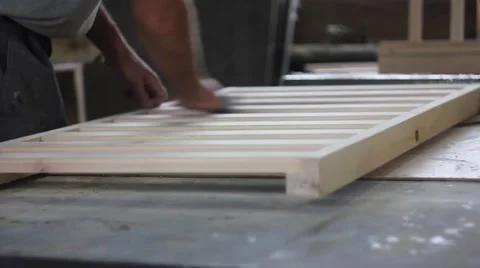 Grinds tree manually Stock Footage 66445907