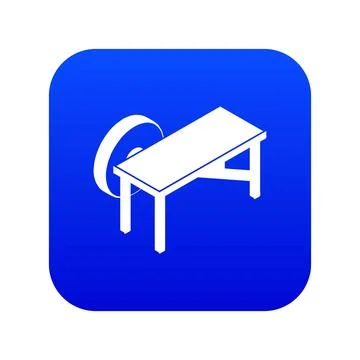 Grindstone icon blue Stock Illustration
