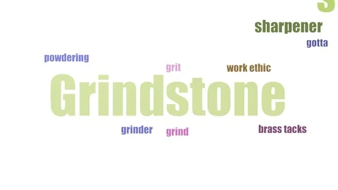 Grindstone Tagcloud Animated Isolated Video stock 107242081
