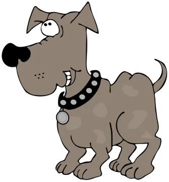 Grinning dog Stock Illustration