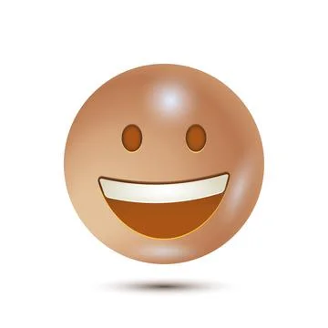 Grinning face. 3D stylized vector icon. emoji. 3D emoticon for web. Vector Stock Illustration