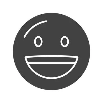 Grinning Face icon vector image. Stock Illustration