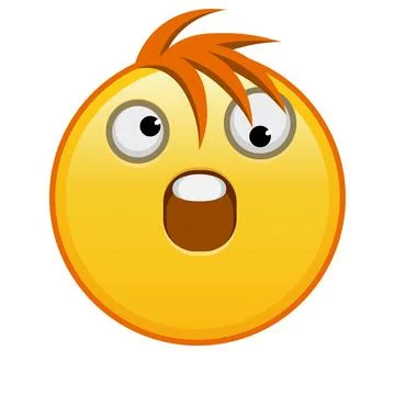 A grinning face with one large and one small eye Large size of yellow emoji.. Stock-Illustration