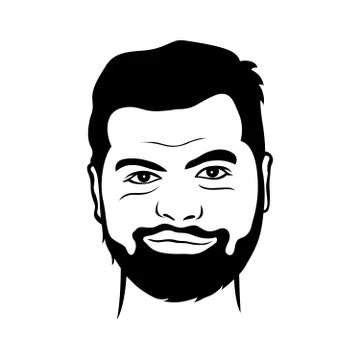 Grinning man  Stock Illustration