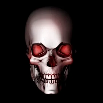 Grinning pale skull 스톡 일러스트