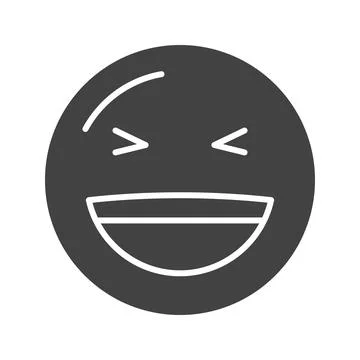 Grinning Squinting Face icon vector image. Stock-Illustration