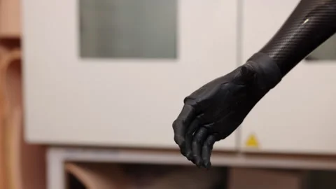 Grip demonstration, Mechanical hand, Precision grip Stock Footage 288871064
