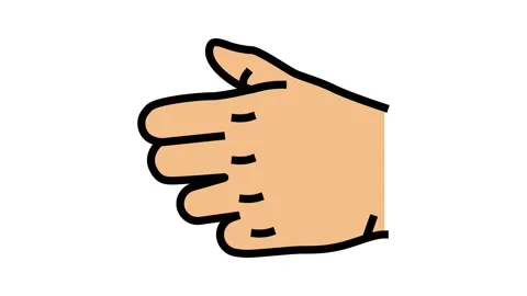 Grip hand gesture color icon animation Stock Footage 224935424