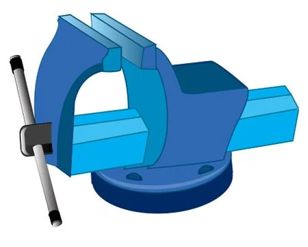 Grip metalwork  on white Stock Illustration