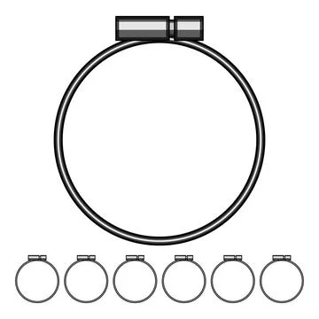 Grip pipe clamp cartoon vector graphic Stock Illustration