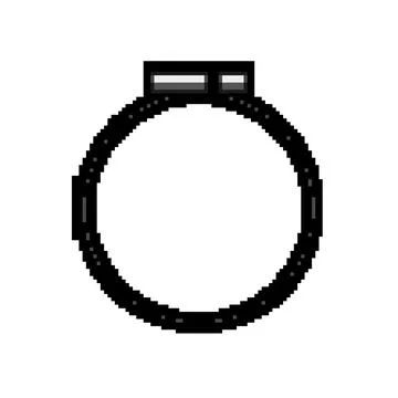Grip pipe clamp pixel art vector illustration Stock Illustration