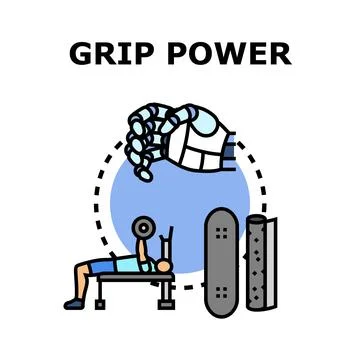 Grip power technology improving strength training results Stock Illustration