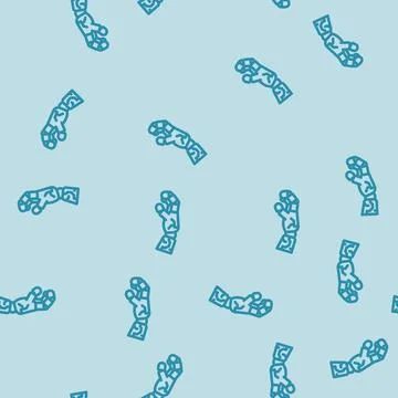 Grip robot hand gesture line vector seamless pattern Illustrazione stock