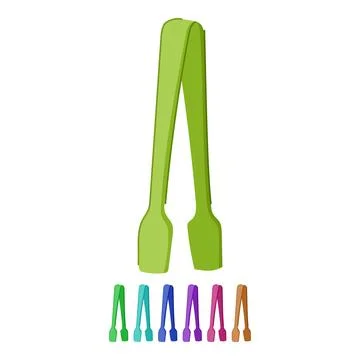 Grip sugar cube tongs vector cartoon graphic Stock Illustration