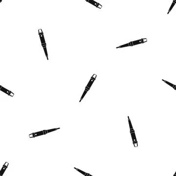 Grip of tattoo machine pattern seamless black 库存插图