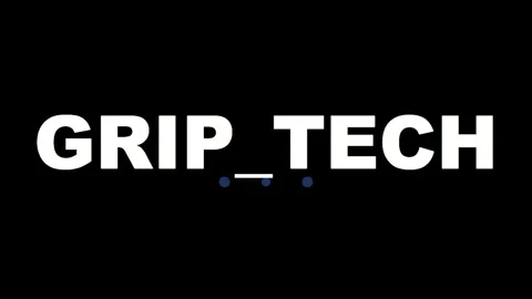 GRIP TECH logo animation, modern tech branding intro on black background fo.. 库存影片 330280334