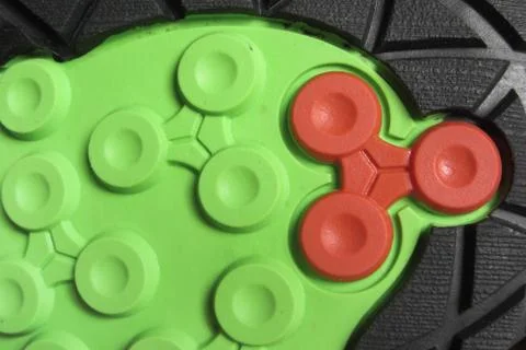 Grip technology for mountain shoes Stock Photos