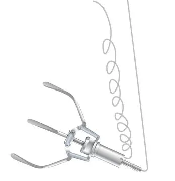Gripper arm. Slot machine elevator machine for getting toys and prizes Ilustración de archivo
