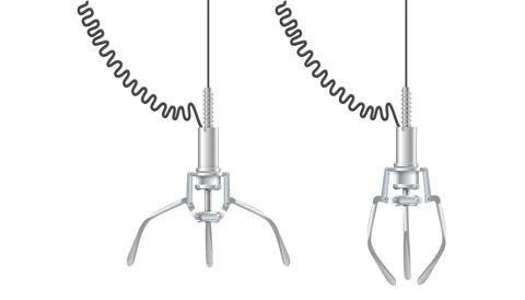 Gripper arm. Slot machine elevator machine for getting toys and prizes Stock Illustration