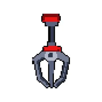 Gripper claw machine pixel art vector illustration Stock Illustration