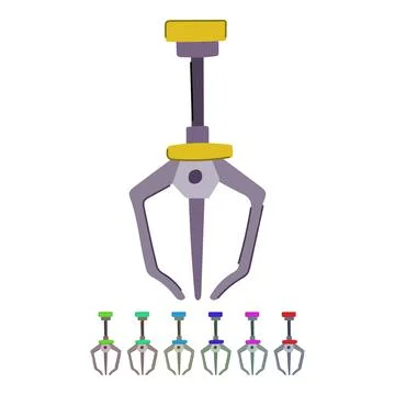 Gripper claw machine vector cartoon graphic Stock Illustration
