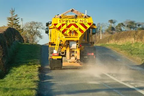Grit spreading Stock Photos