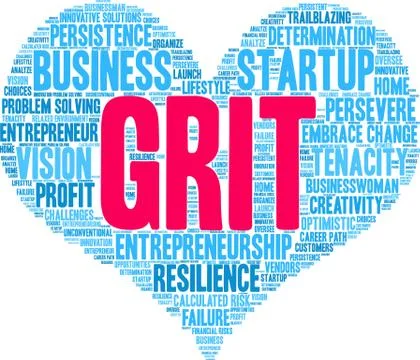 Grit Word Cloud 스톡 일러스트