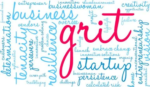 Grit Word Cloud Stock Illustration