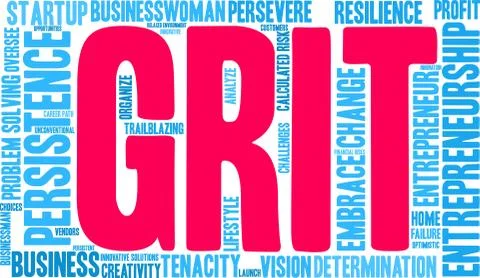 Grit Word Cloud Illustrazione stock