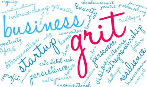 Grit Word Cloud Stock-Illustration