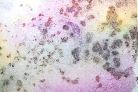 Gritty blotchy abstract paint blending watercolor rainbow background Stock Illustration