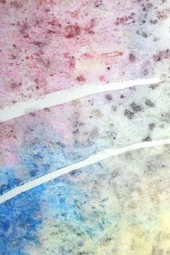 Gritty blotchy abstract paint blending watercolor rainbow background Stock Illustration