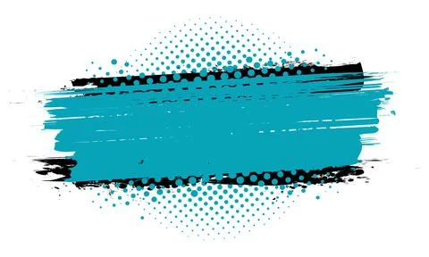 Gritty Grunge Vector Brush Stroke Color Halftone Pattern Stock-Illustration