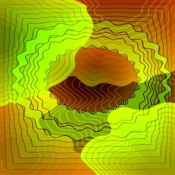 Gritty line elements in colors of autumn nature, abstract image with fantasy  Stock Illustration