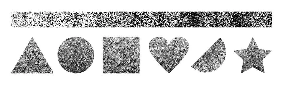 Gritty scatter texture shapes. Abstract black and white dirt pattern. Grain.. 스톡 일러스트