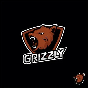 Grizzly Head Mascots Logo Vector Eps 10 库存插图
