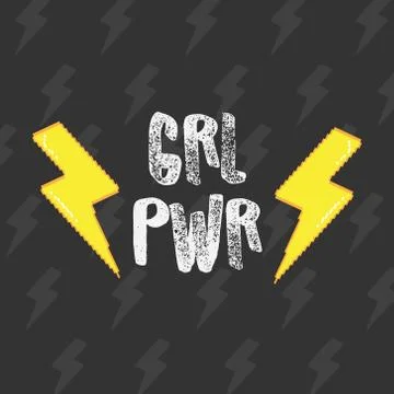 GRL PWR print Stock Illustration